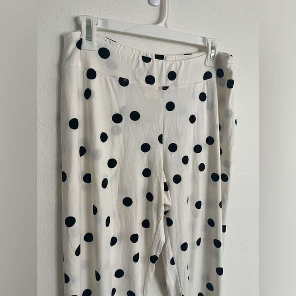 Soma Cool Nights Pajama PANTS ONLY polka dot white black size medium comfy - Picture 5 of 14